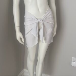 White Women's Tie-Front Sarong